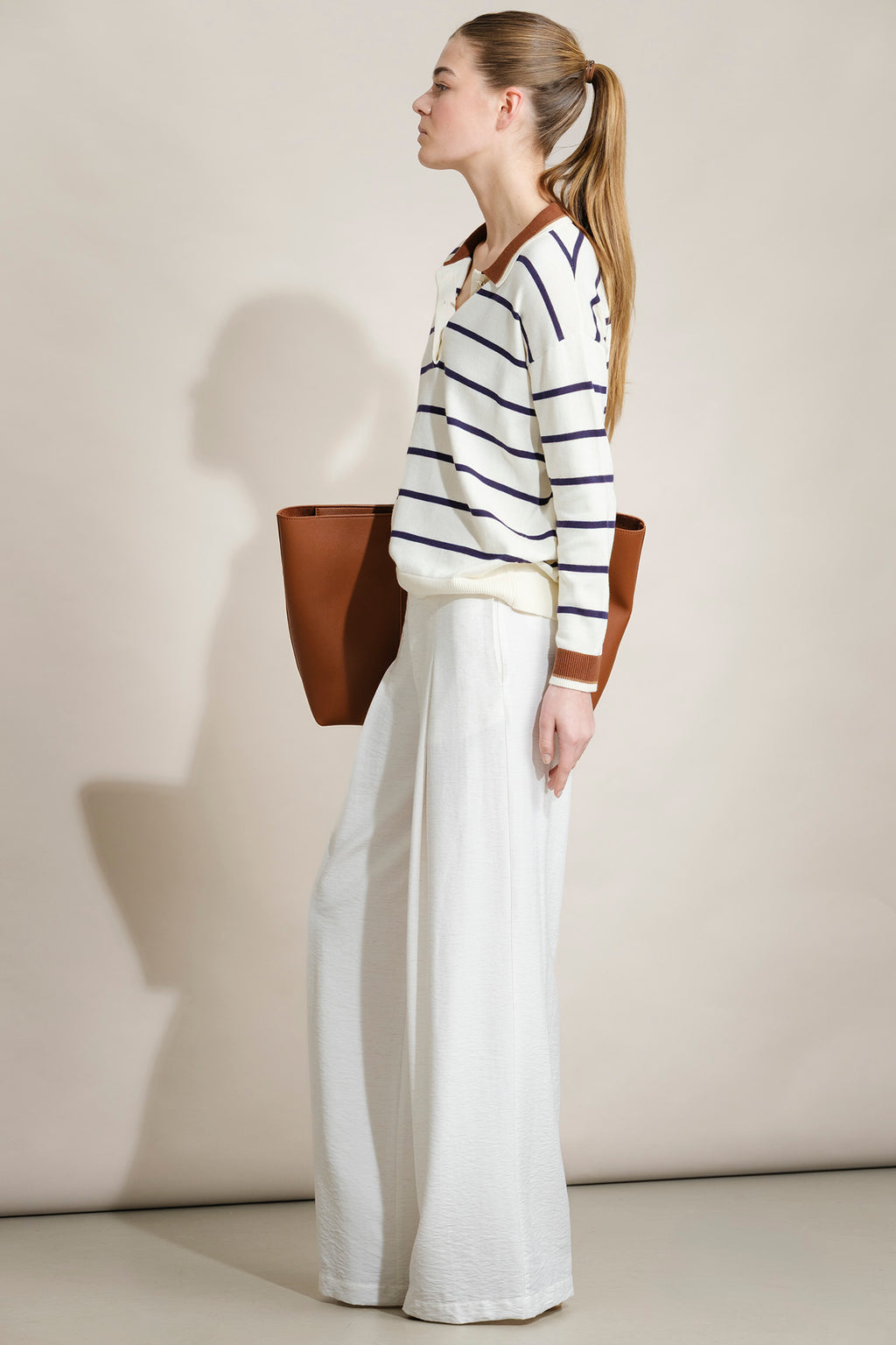CAMISOLA MALHA COM GOLA DE POLO