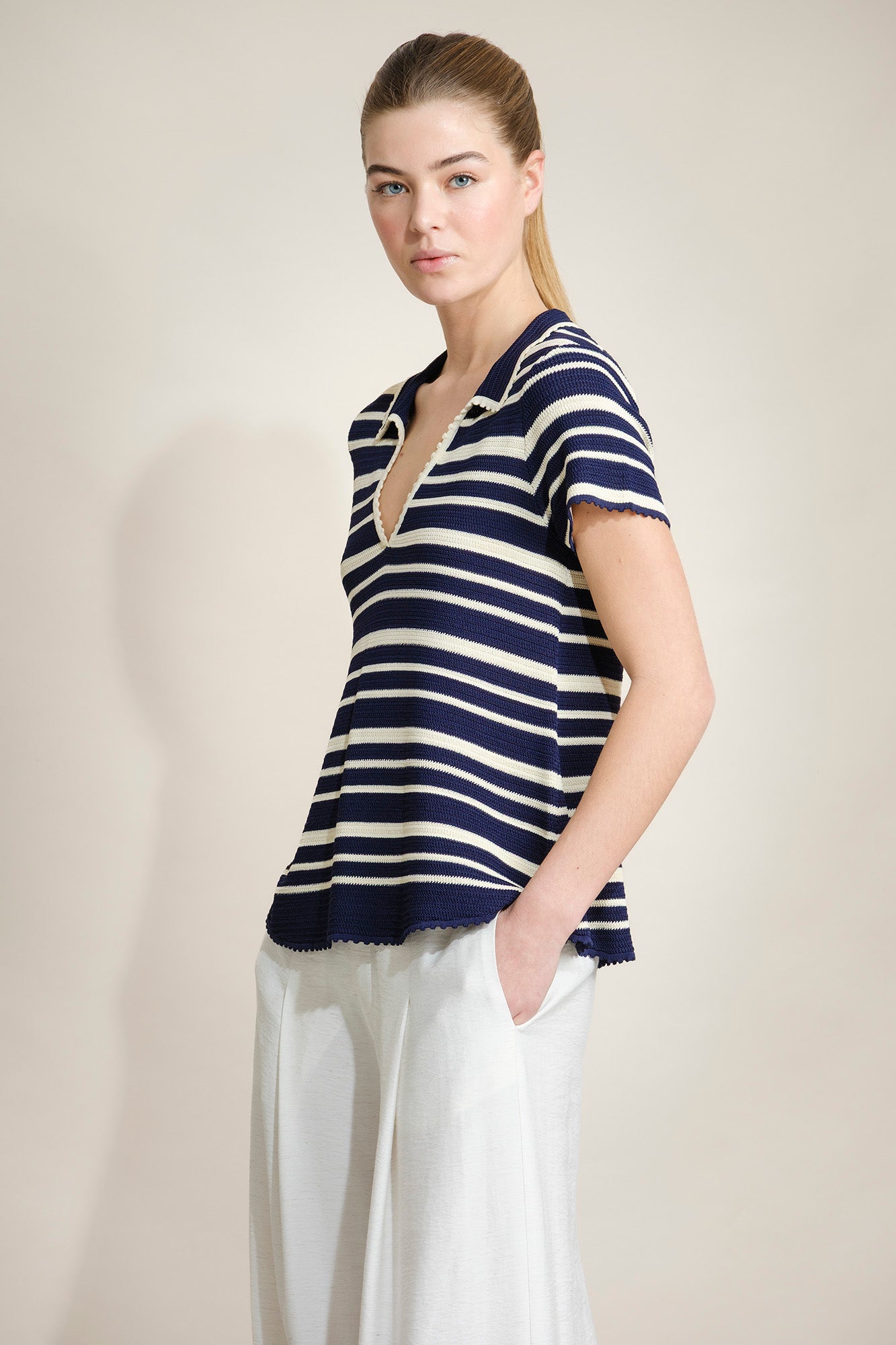 POLO DE RAYAS DE PUNTO