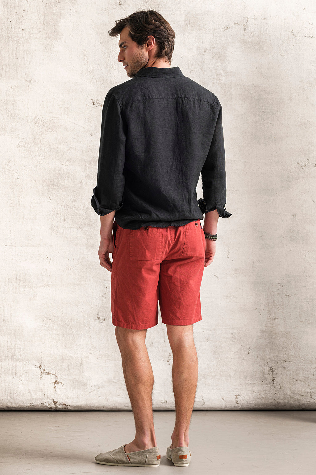 Pantalones cortos jogger de algodón y lino