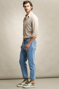 CALÇAS DENIM TAPERED FIT
