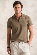 POLO PIQUET COM DECOTE EM V SLIM FIT