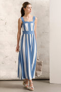 VESTIDO EVASÉ DE RAYAS ANCHAS
