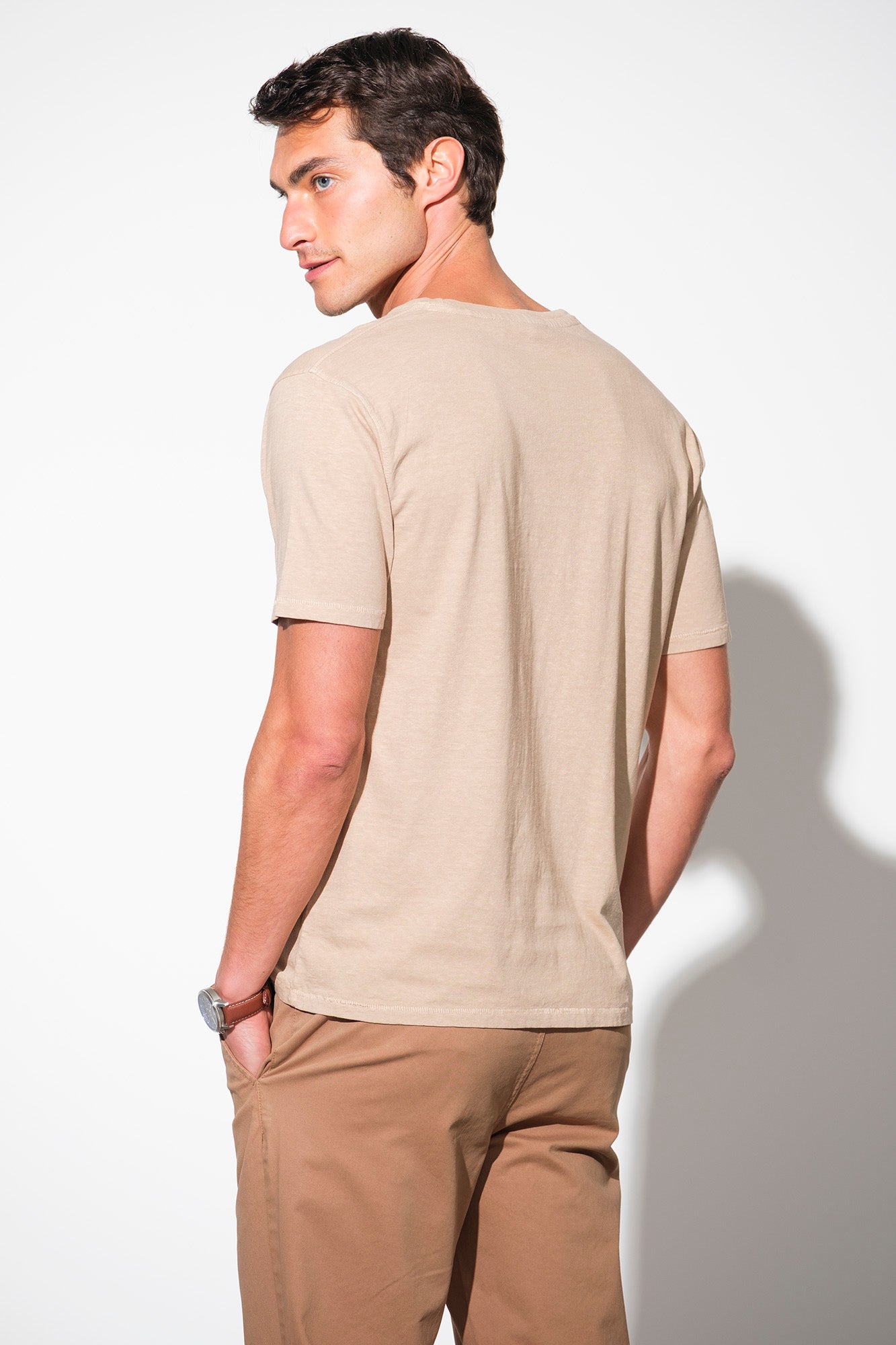 CAMISETA DE ALGODÓN Y LINO