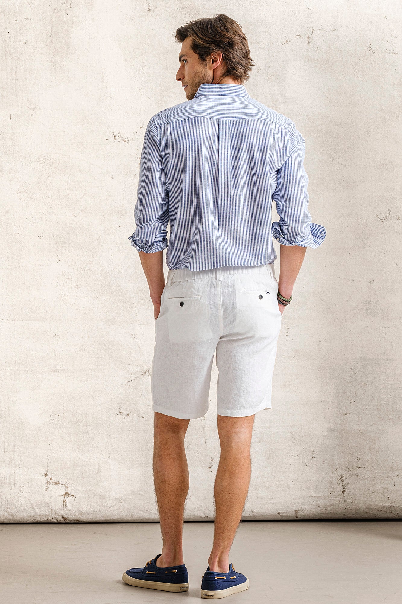 PANTALONES CORTOS CHINO 100% LINO