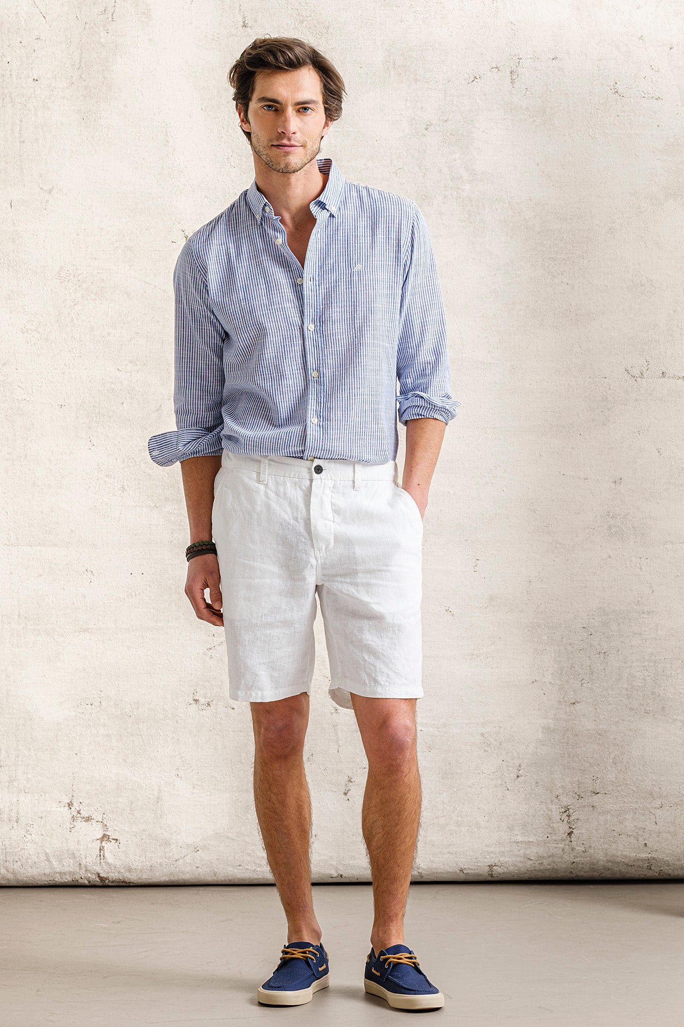 PANTALONES CORTOS CHINO 100% LINO