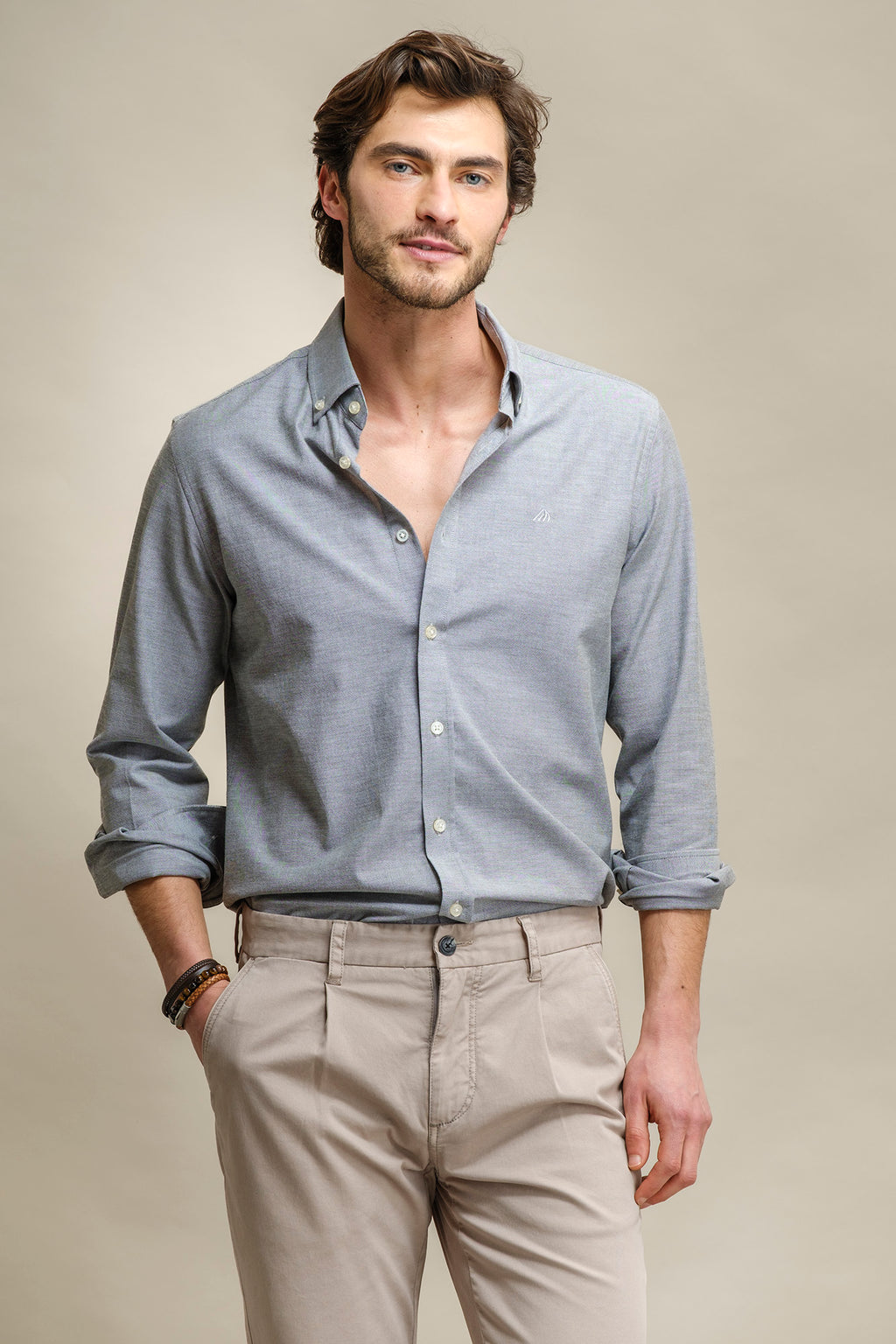 CAMISA OXFORD COM ELASTANO