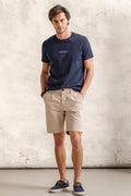 PANTALONES CORTOS CHINOS DE SARGA CON CINTURA ELÁSTICA