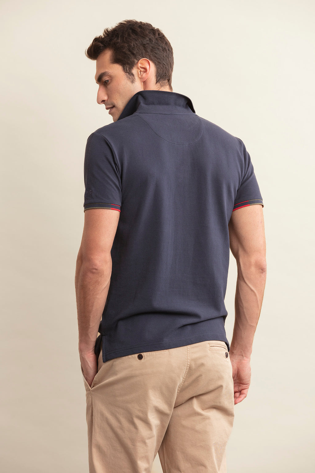 POLO PIQUÉ CON VIVO DE 2 COLORES