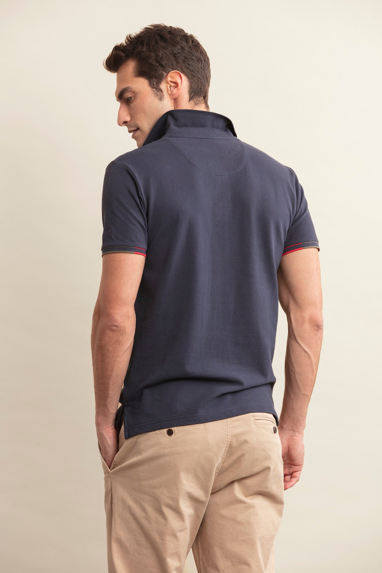 POLO PIQUÉ CON VIVO DE 2 COLORES