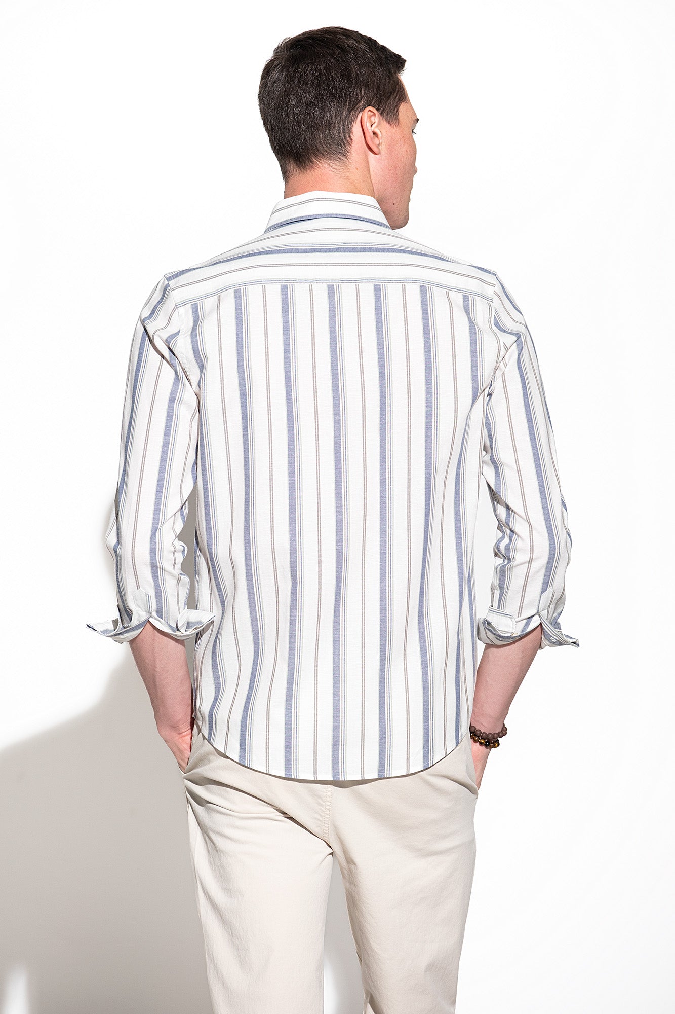 CAMISA MULTI-RISCAS ALGODÃO/LINHO