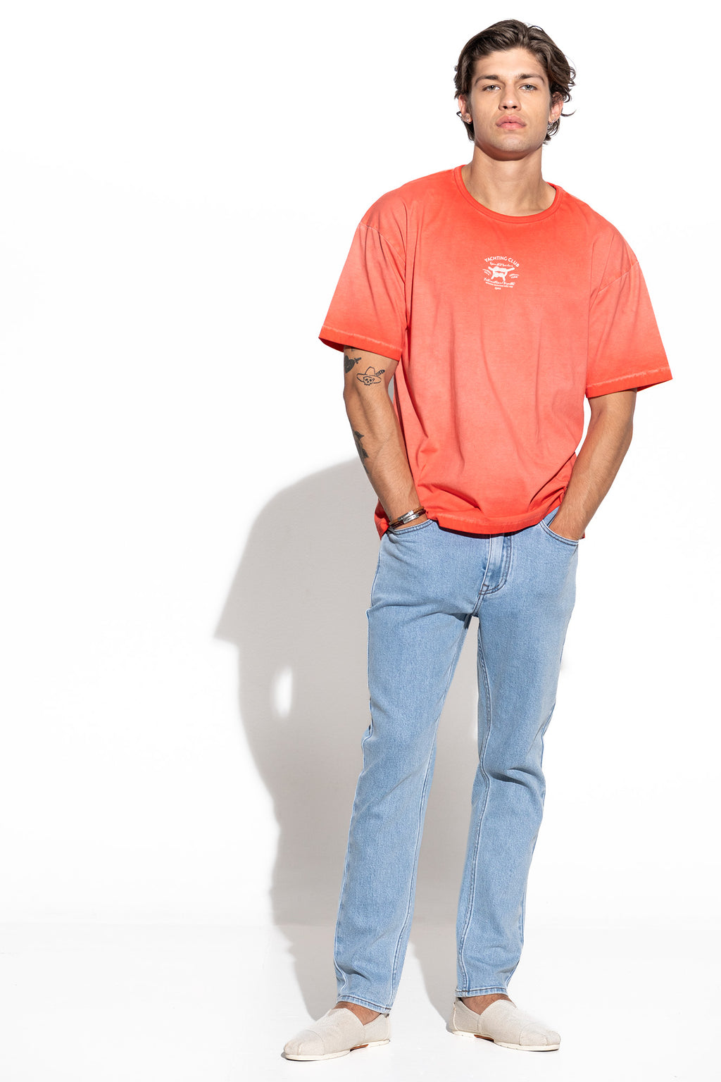 T-SHIRT COM PRINT YATCHING