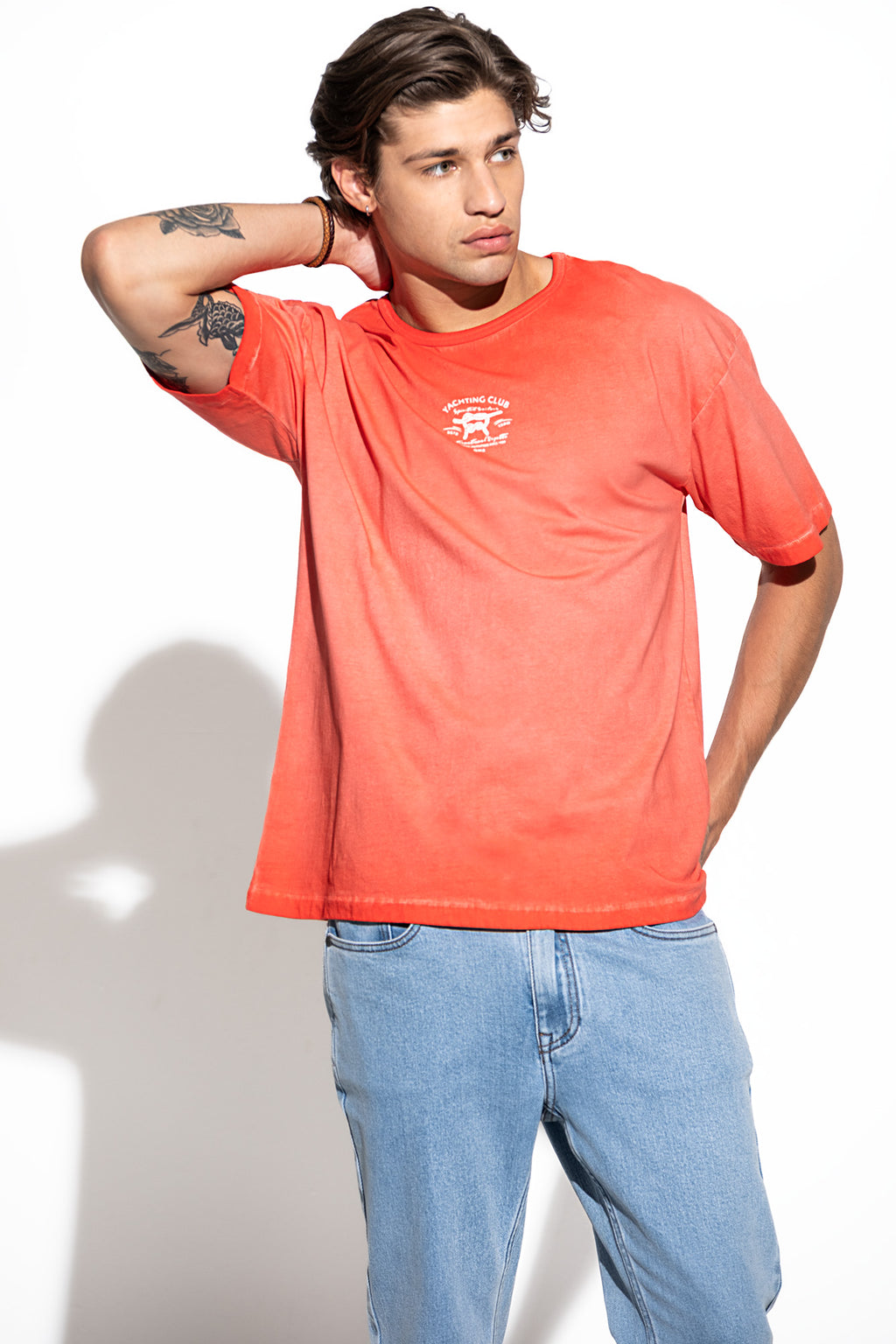 T-SHIRT COM PRINT YATCHING