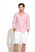CAMISA DE RAYAS ALGODÓN Y LINO