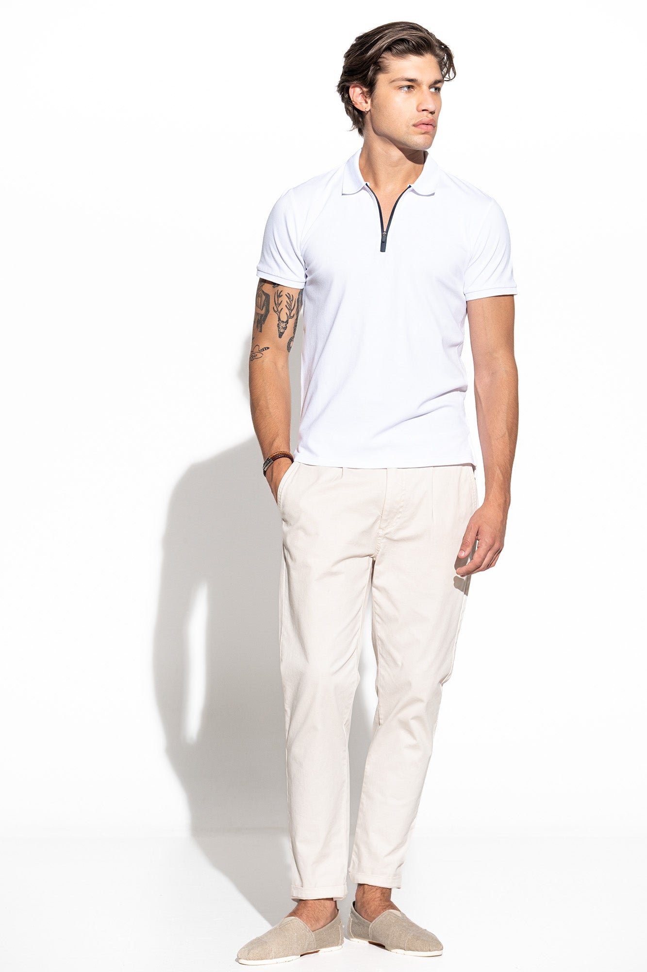 POLO MICRO PIQUET COM FECHO