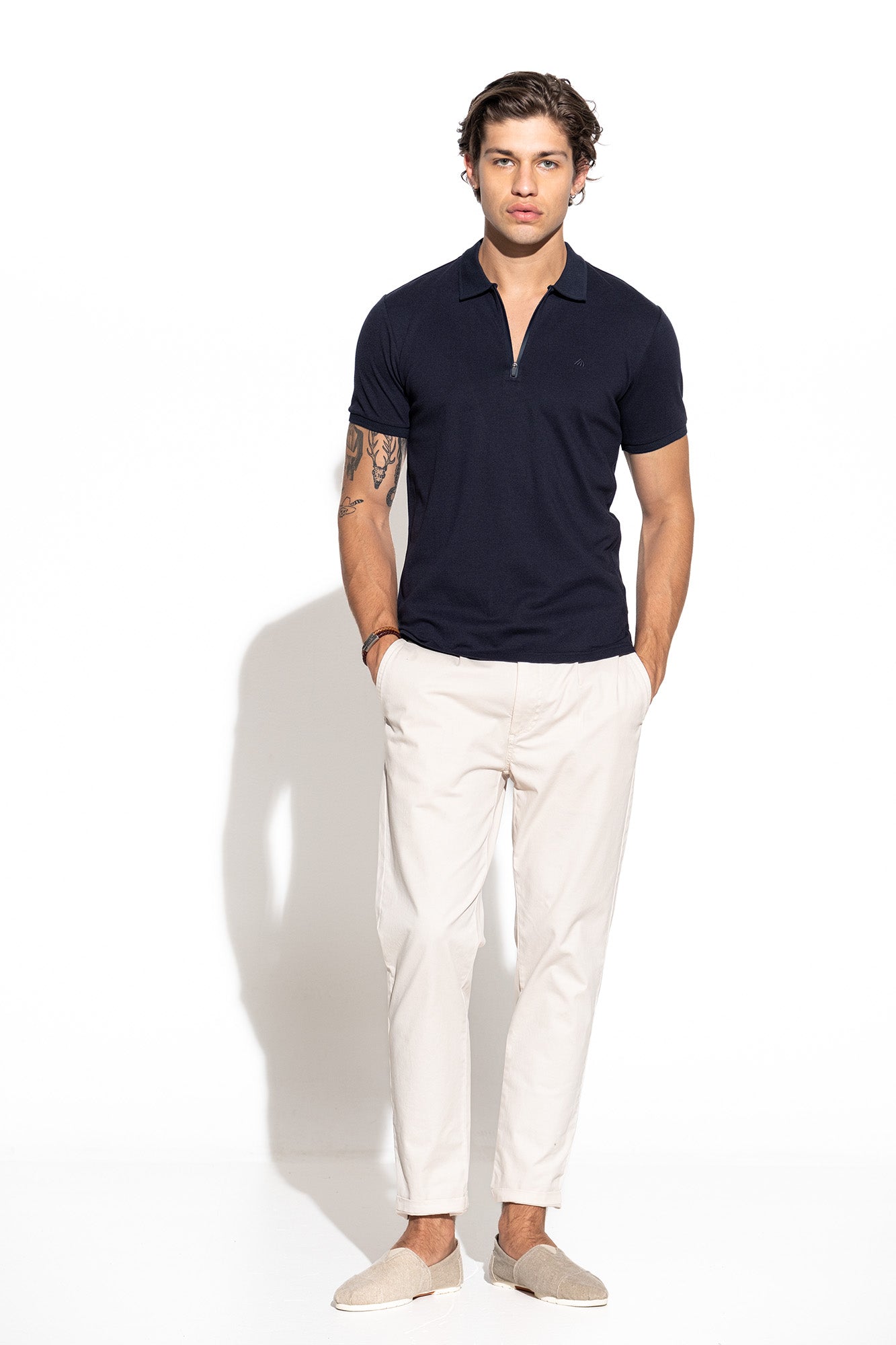 POLO MICRO PIQUET COM FECHO