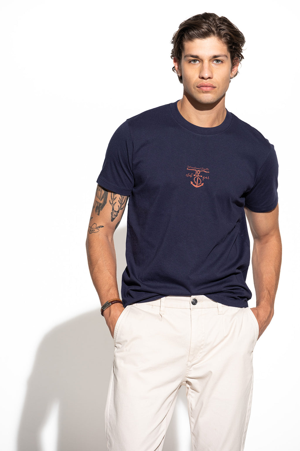 T-SHIRT COM PRINT ÂNCORA