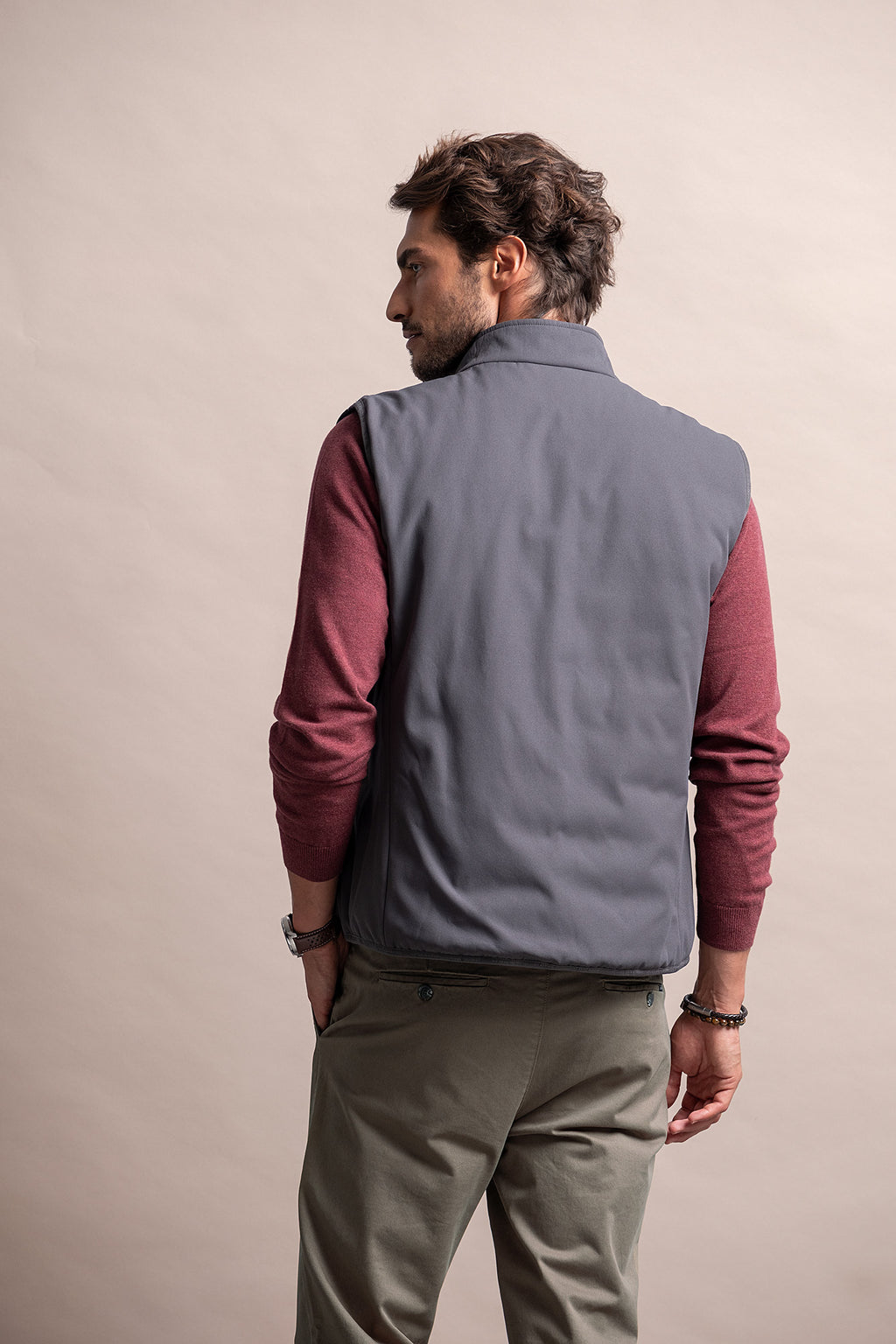 CHALECO DE HOMBRE EN RIPSTOP - GRIS OSCURO