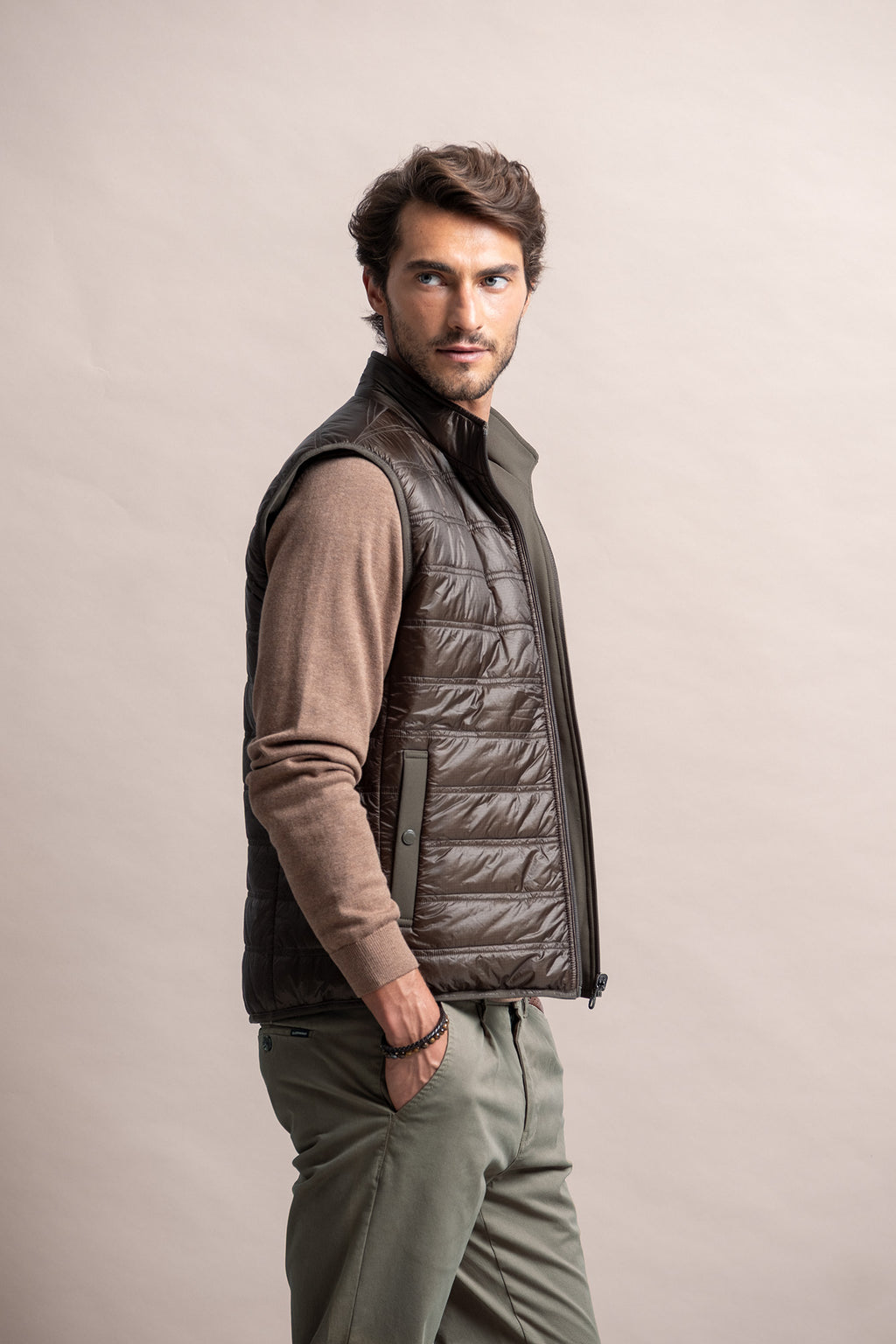 MEN’S RIBSTOP VEST – DARK KHAKI