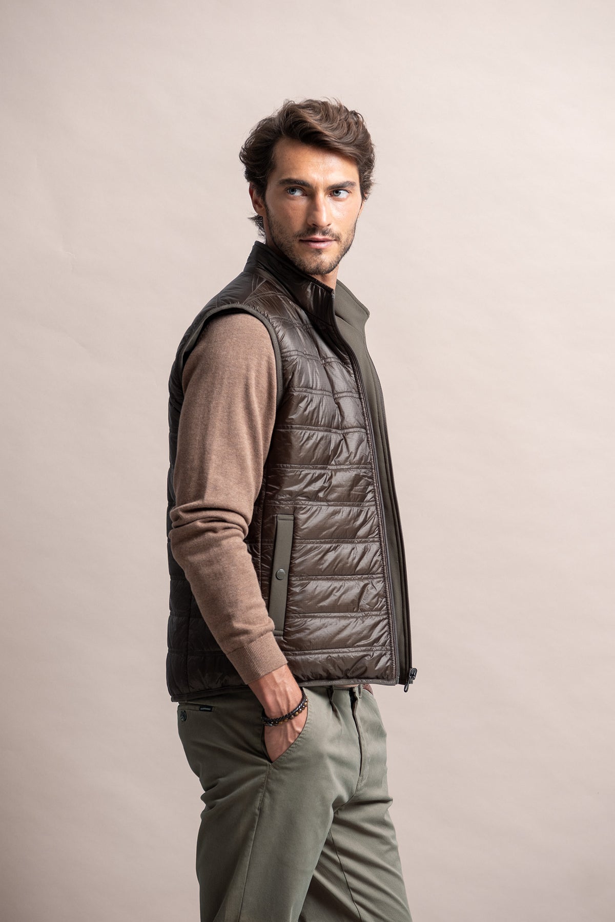 MEN’S RIBSTOP VEST – DARK KHAKI