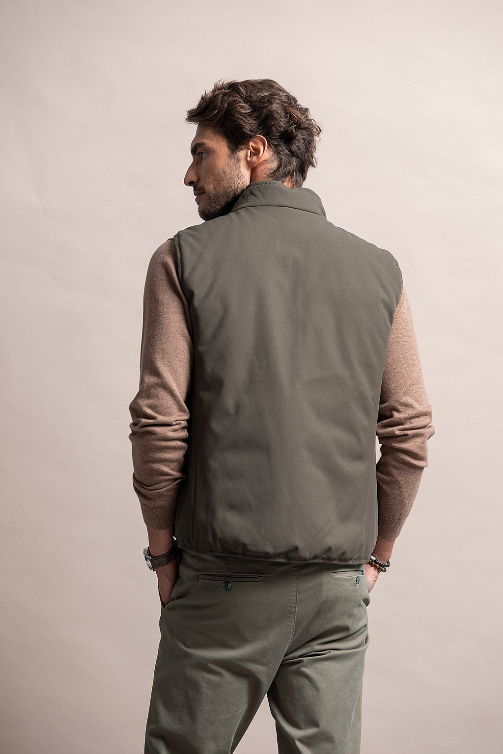 MEN’S RIBSTOP VEST – DARK KHAKI
