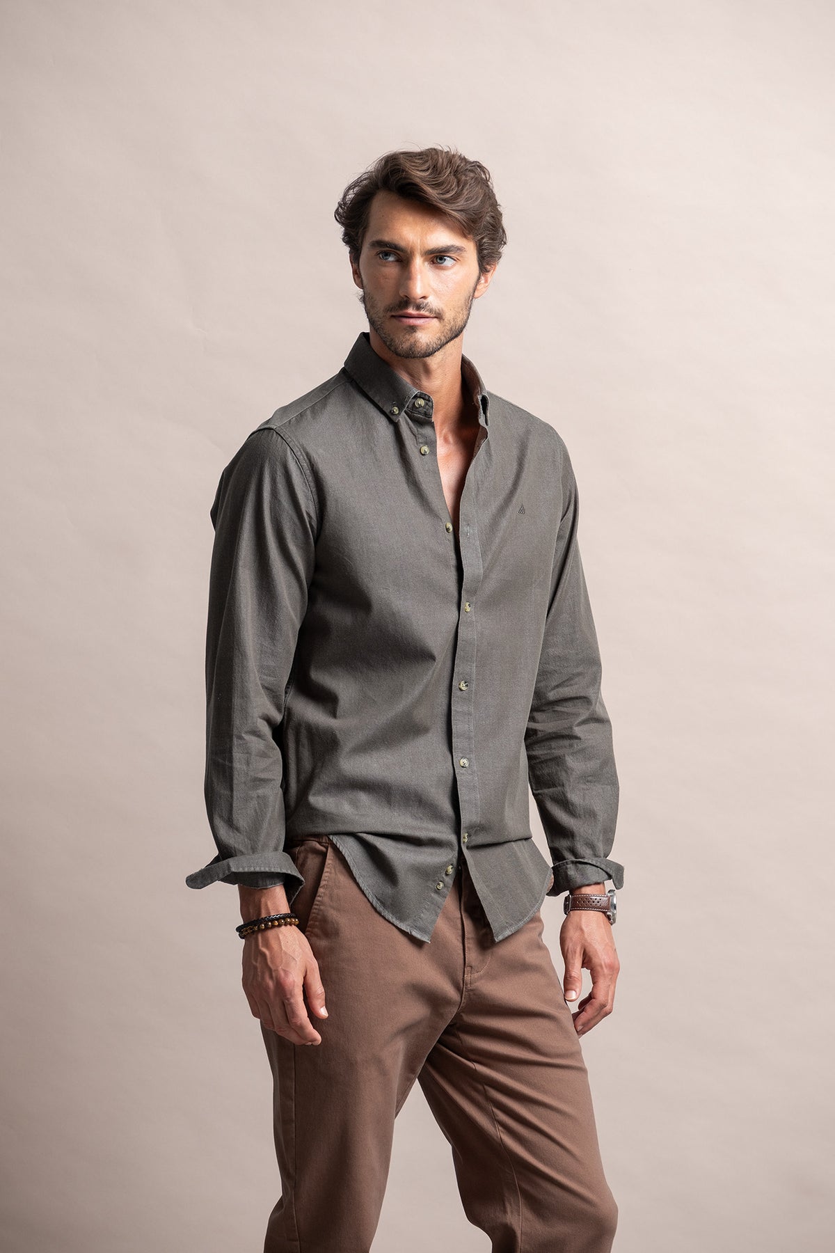 CAMISA DE GANGA LEVE SLIM FIT