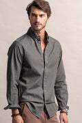CAMISA EM GANGA LEVE SLIM FIT