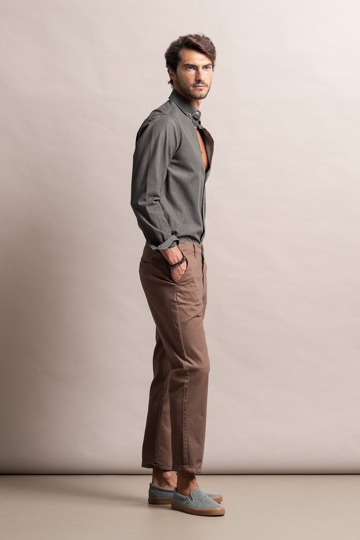 CAMISA DE GANGA LEVE SLIM FIT