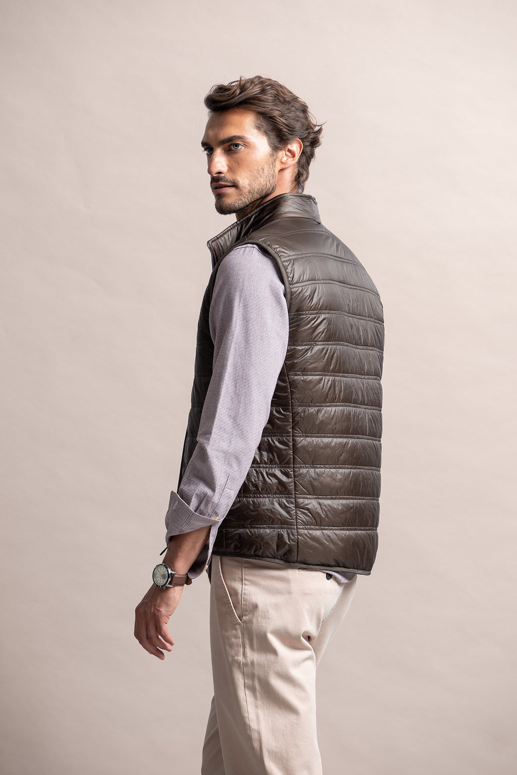 CAMISA SLIM FIT PIED-DE-POULE