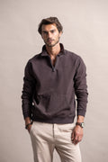 SWEATSHIRT COM FECHO GARMENT DYE