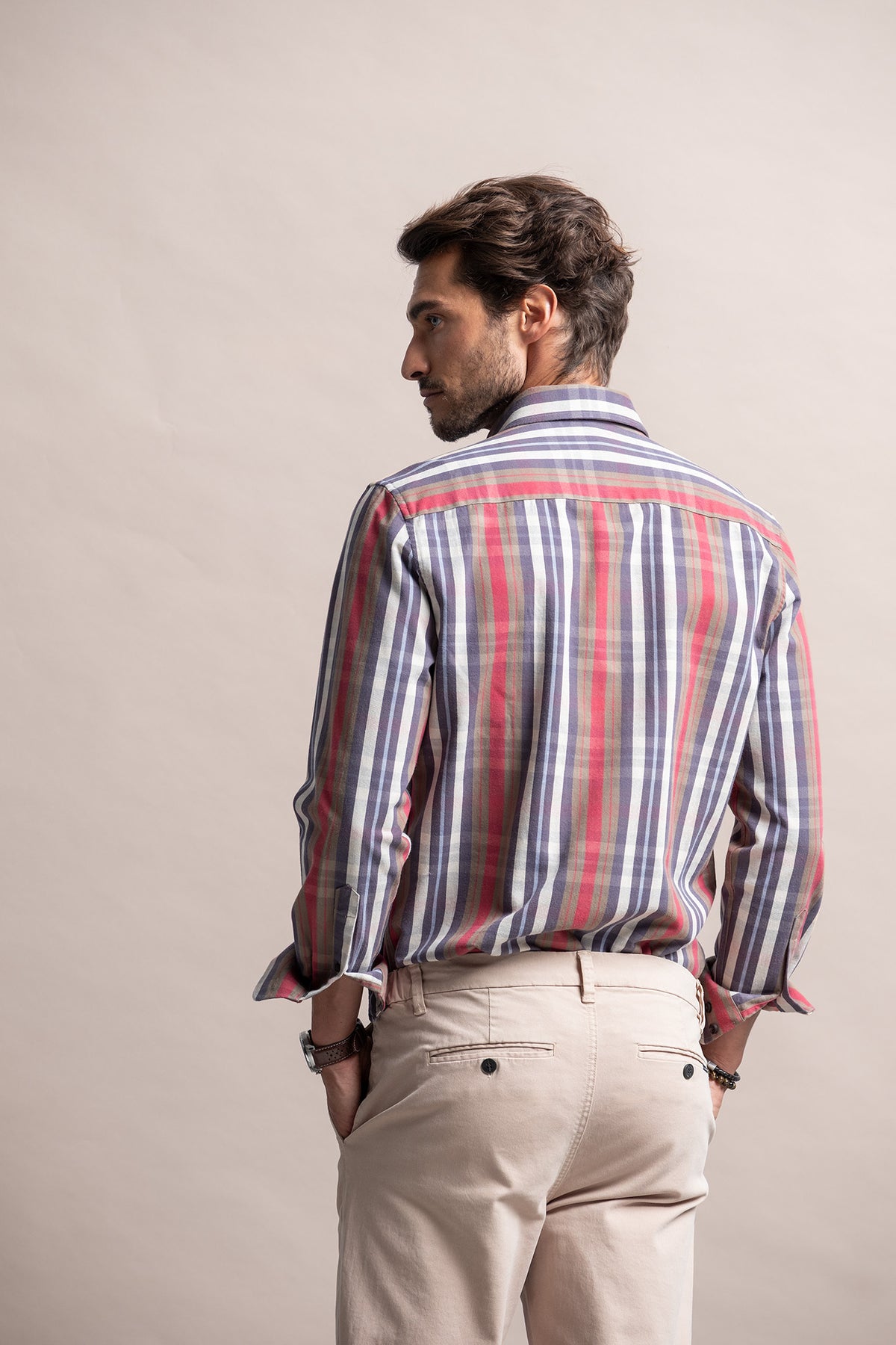 CAMISA REGULAR FIT SARJA AOS QUADRADOS