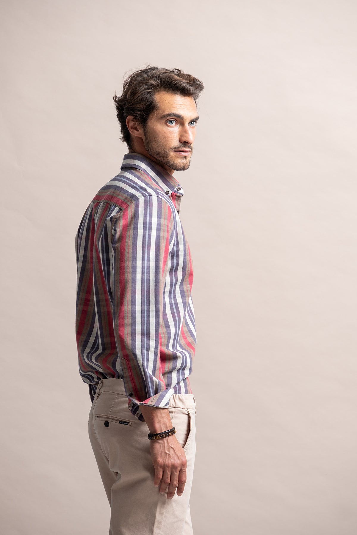 CAMISA REGULAR FIT SARJA AOS QUADRADOS