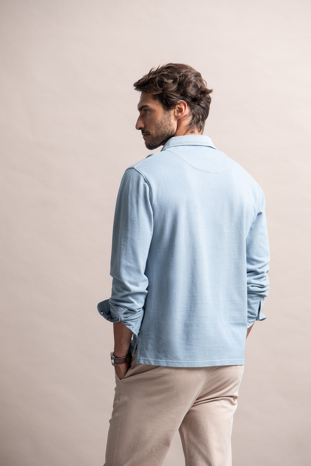 LONG SLEEVE BASIC POLO SHIRT