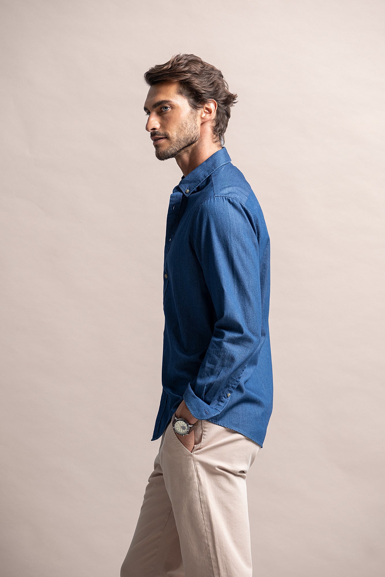 CAMISA DE GANGA LEVE SLIM FIT