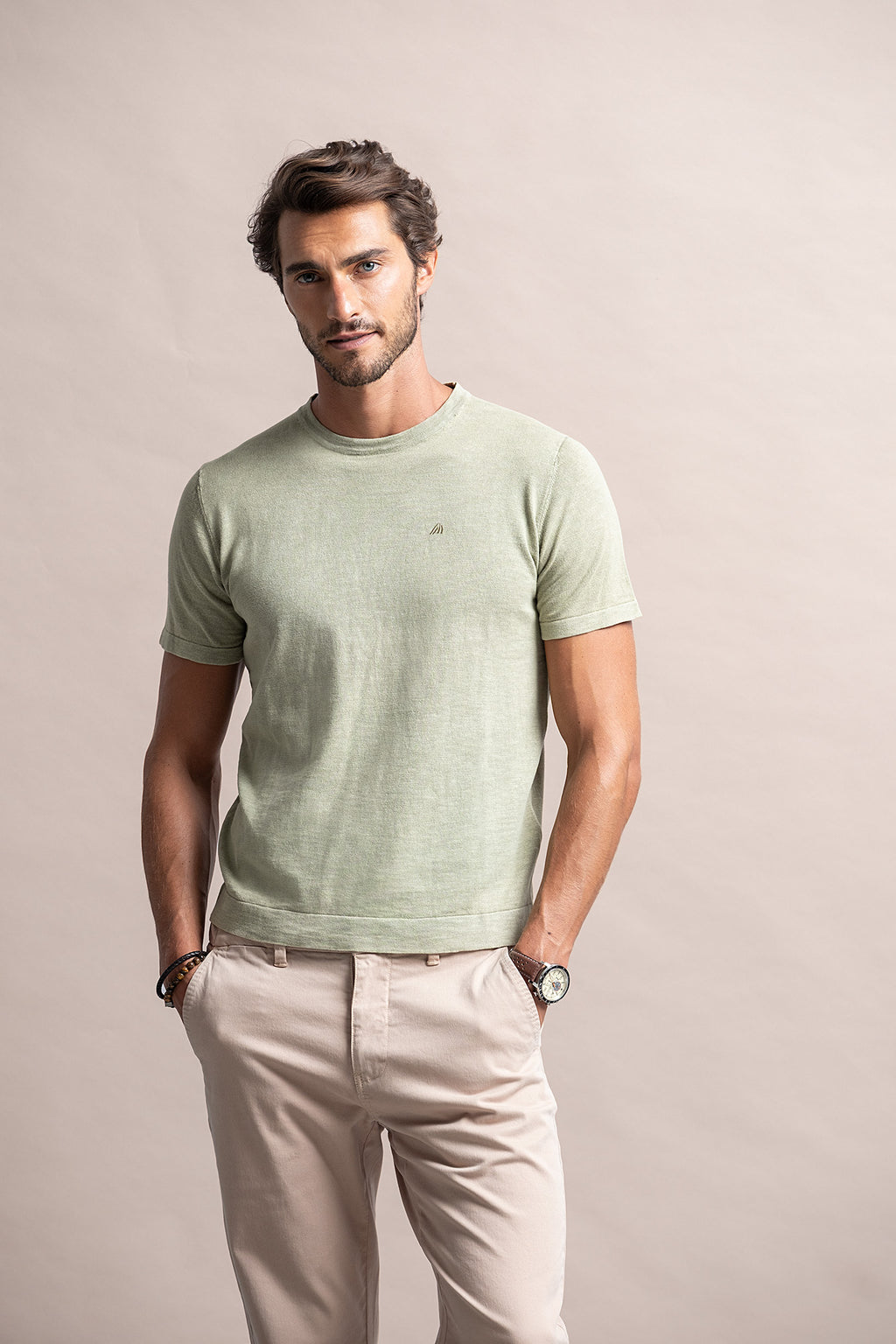 T-SHIRT DE MALHA WASHED LOOK