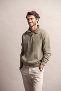 SWEATSHIRT COM FECHO GARMENT DYE