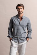 CAMISA EM GANGA LEVE SLIM FIT