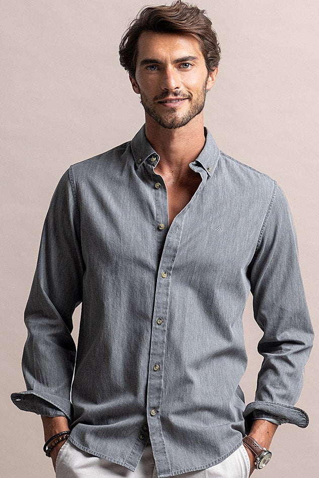CAMISA DE GANGA LEVE SLIM FIT