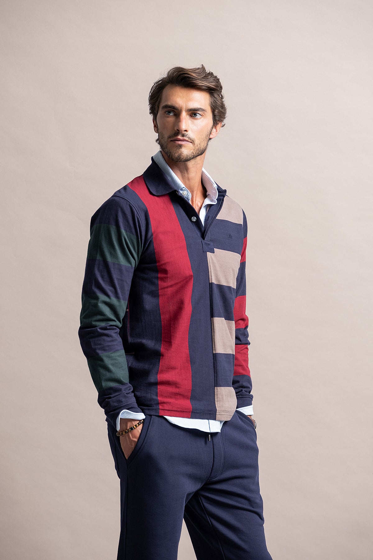 POLO JERSEY MULTIRISCAS