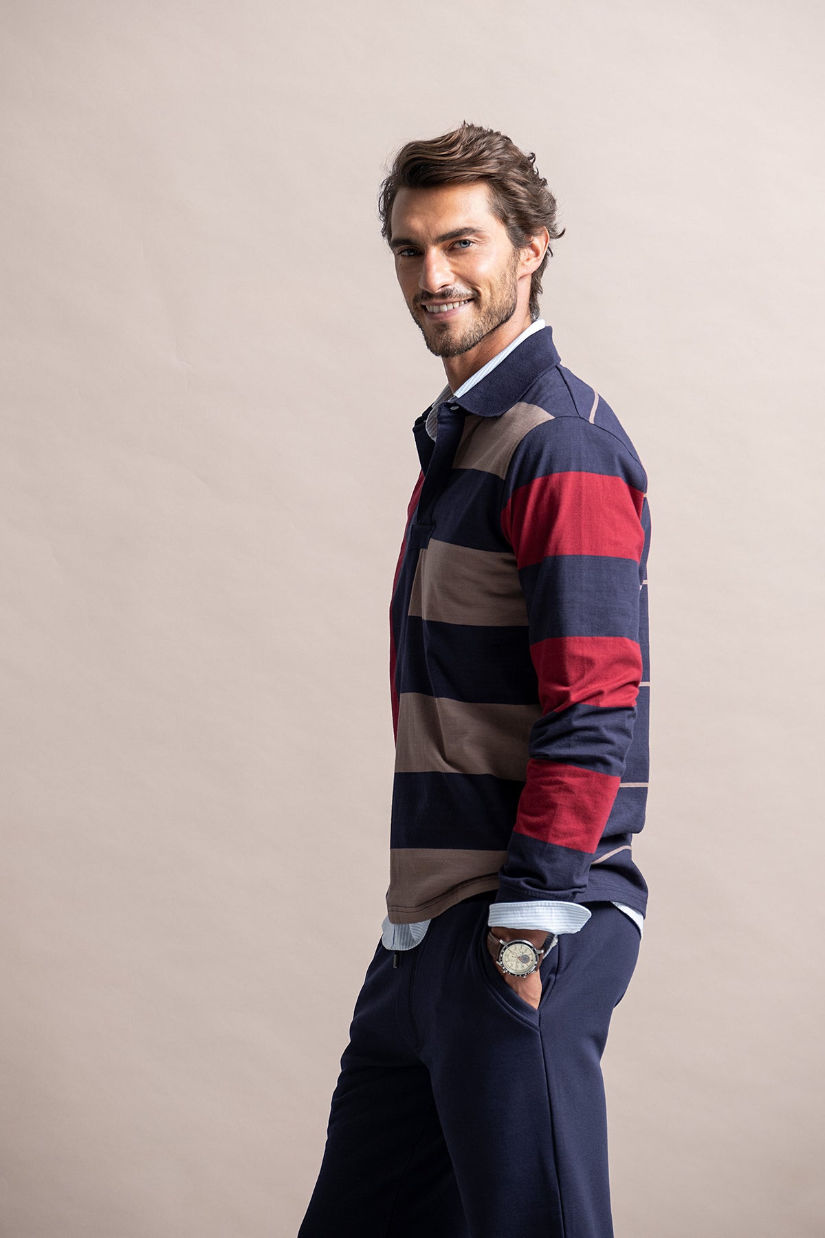 POLO JERSEY MULTIRISCAS