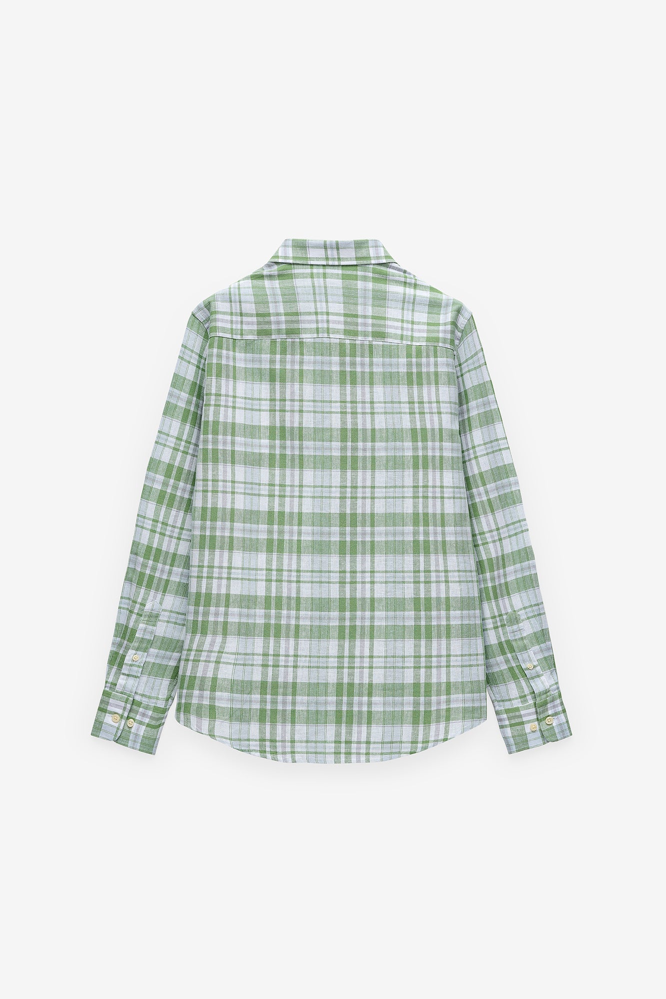 CAMISA DE ALGODÃO E LINHOS AOS QUADRADOS