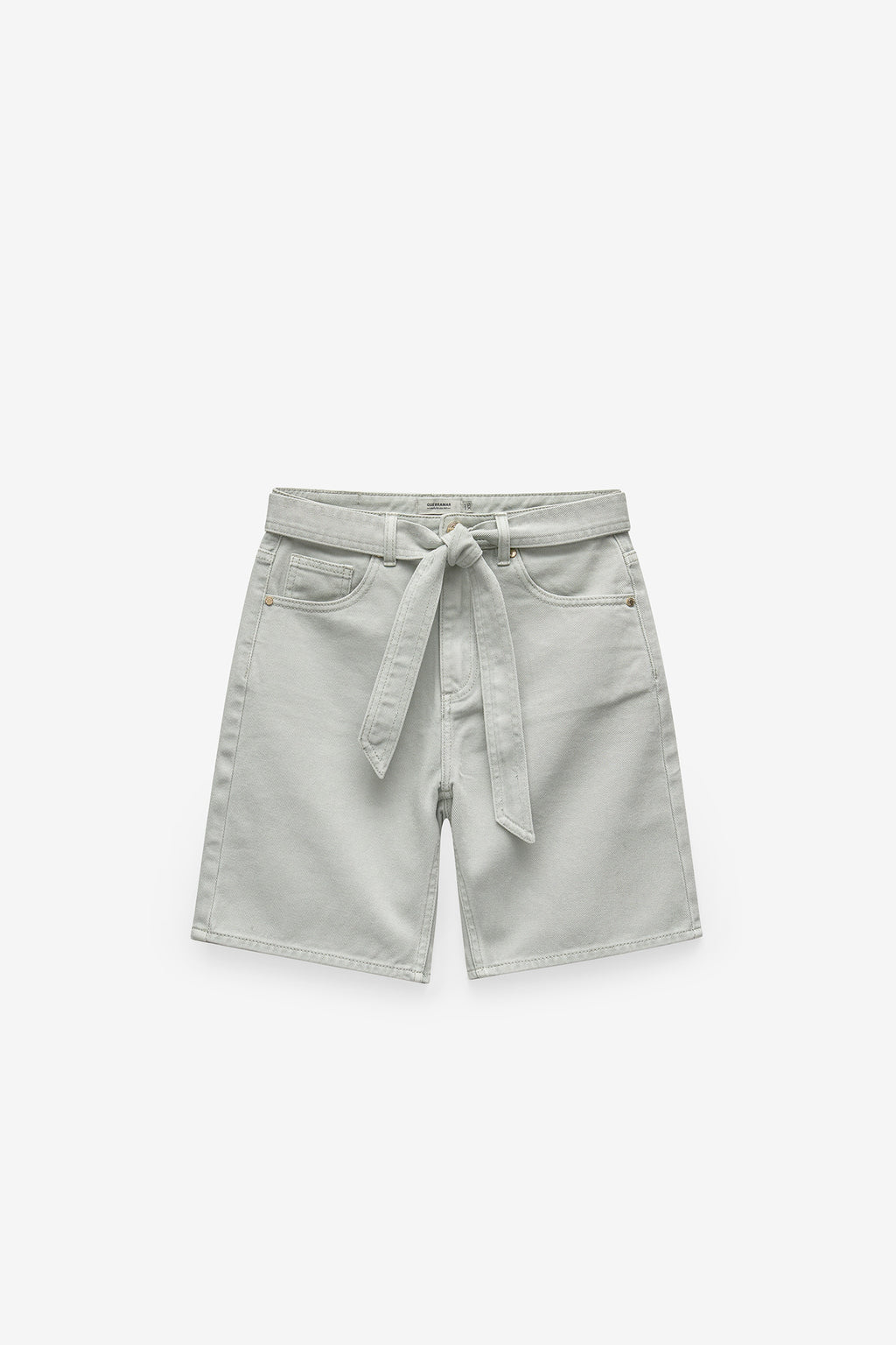 PANTALONES CORTOS DE SARGA CON CINTURÓN
