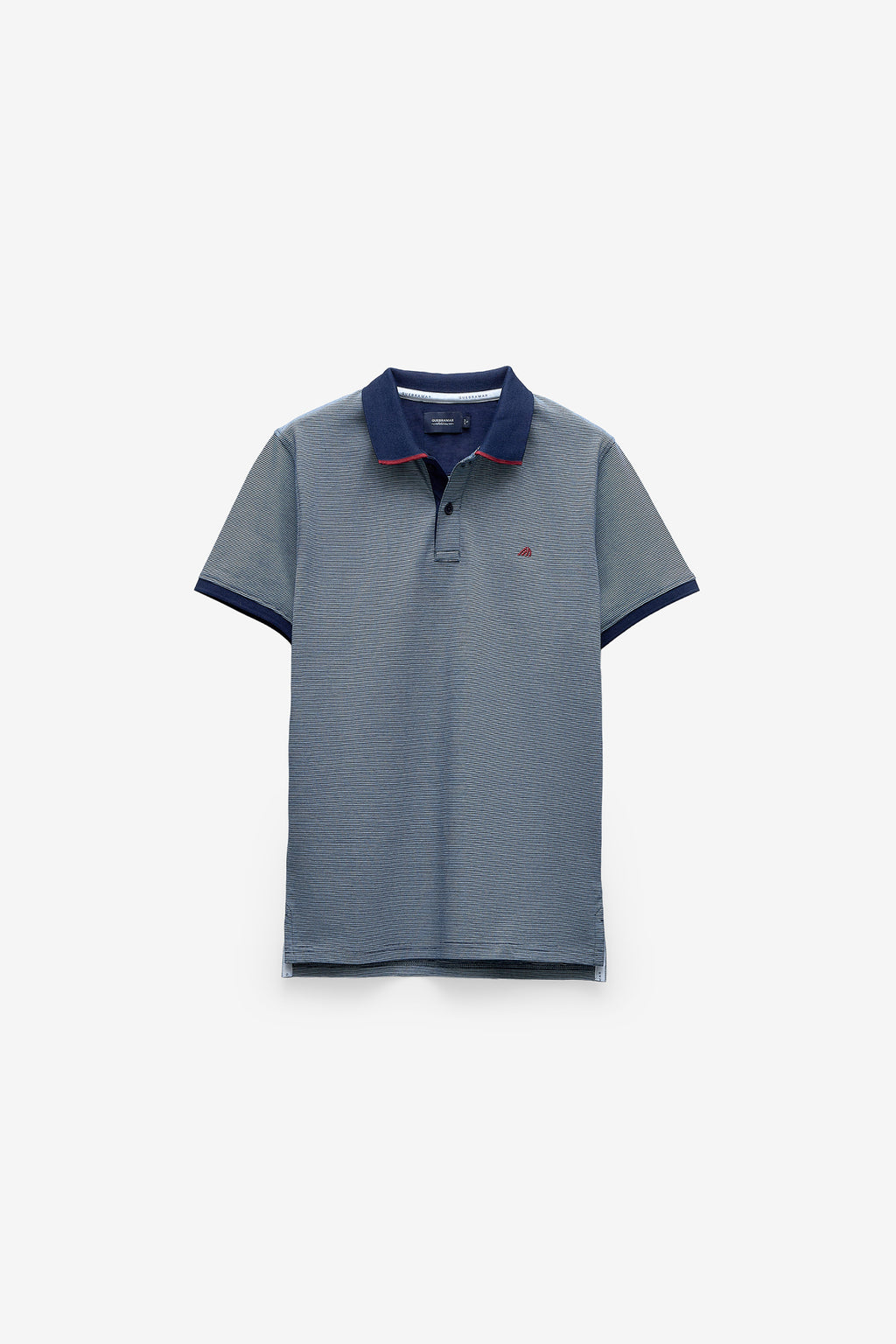 POLO HOMBRE JERSEY MICRORRAYAS - ÍNDIGO