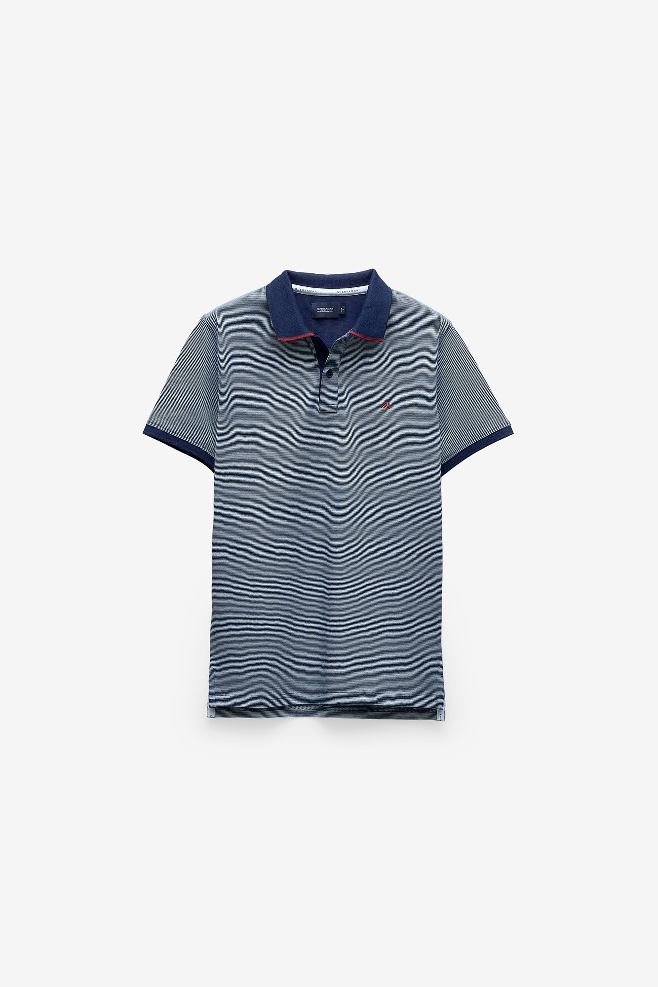 POLO HOMBRE JERSEY MICRORRAYAS - ÍNDIGO
