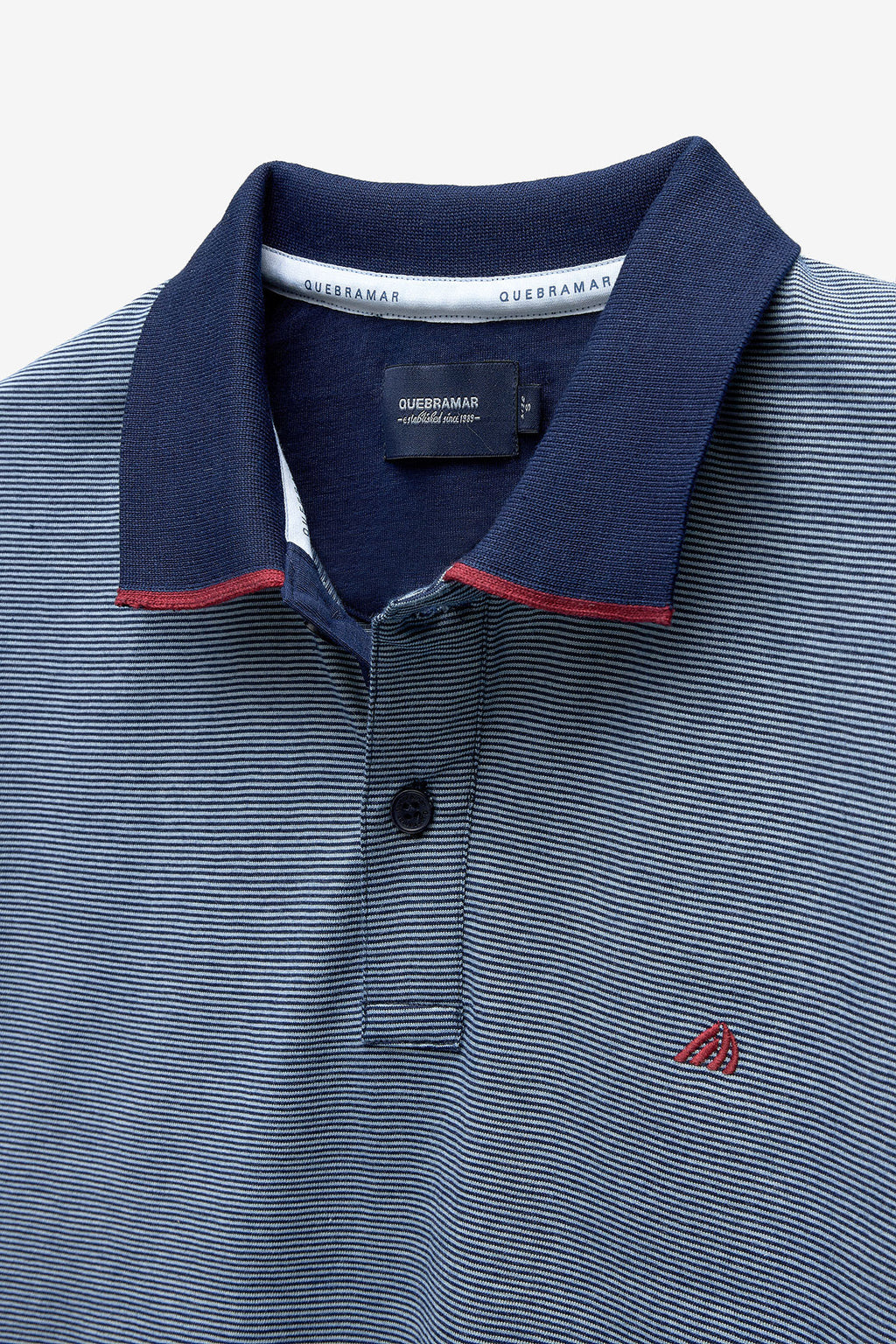 POLO HOMBRE JERSEY MICRORRAYAS - ÍNDIGO