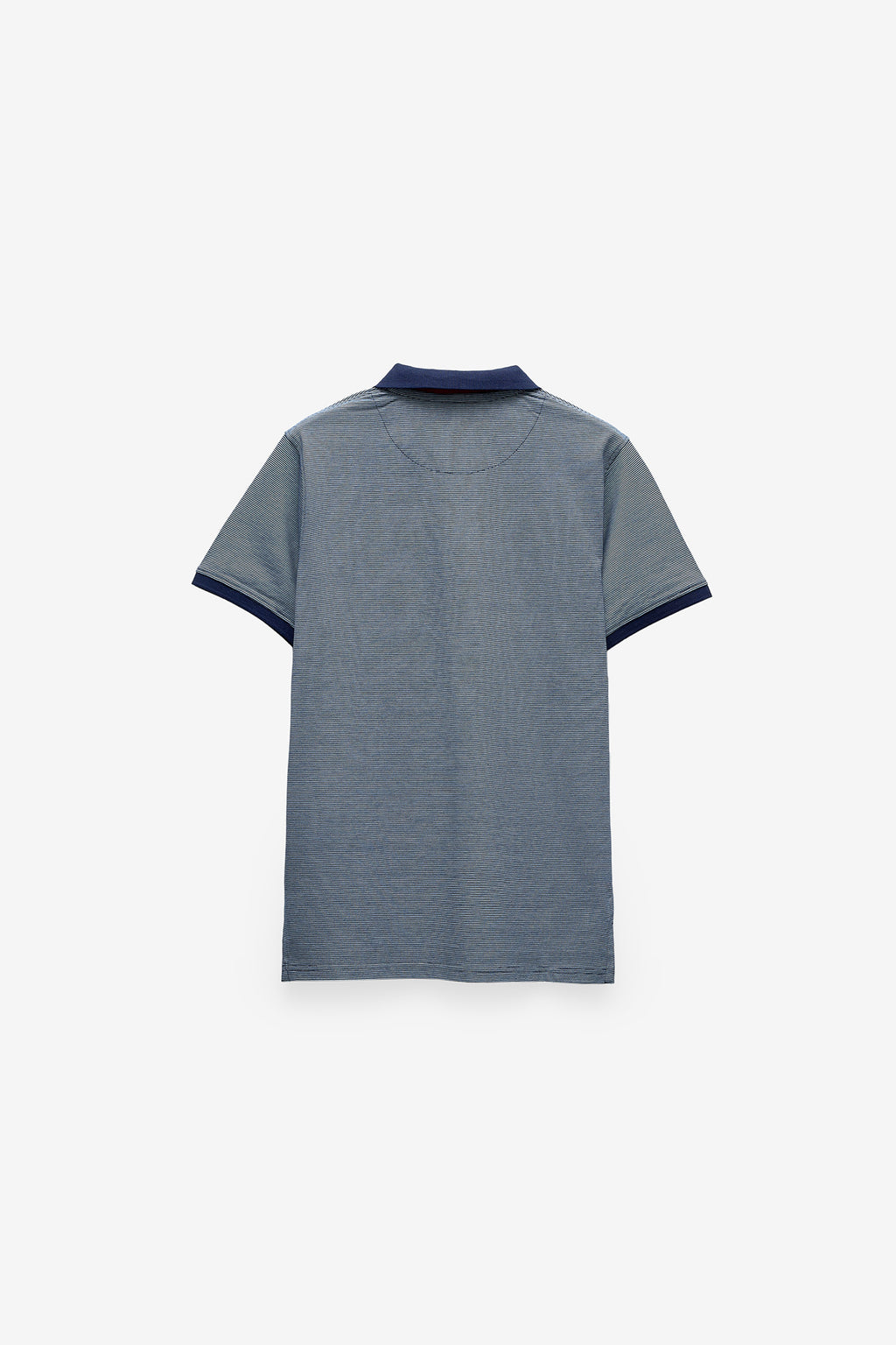 POLO HOMBRE JERSEY MICRORRAYAS - ÍNDIGO