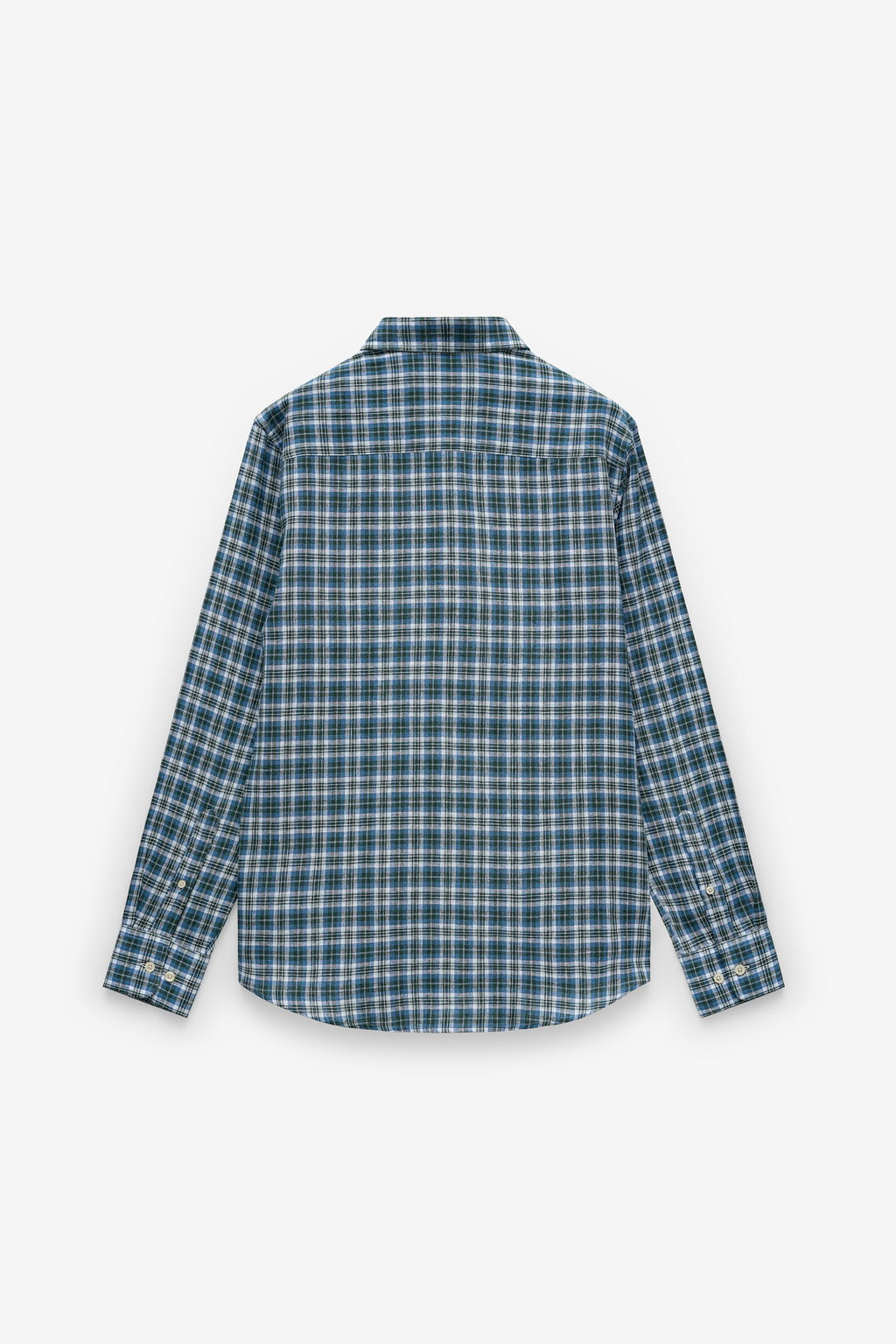 CAMISA DE ALGODÓN Y LINO A CUADROS