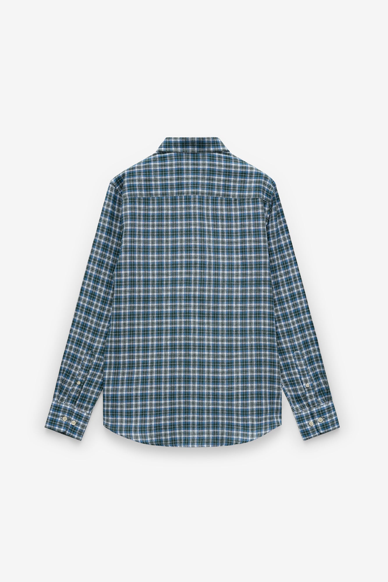 CAMISA EM ALGODÃO E LINHO AOS QUADRADOS
