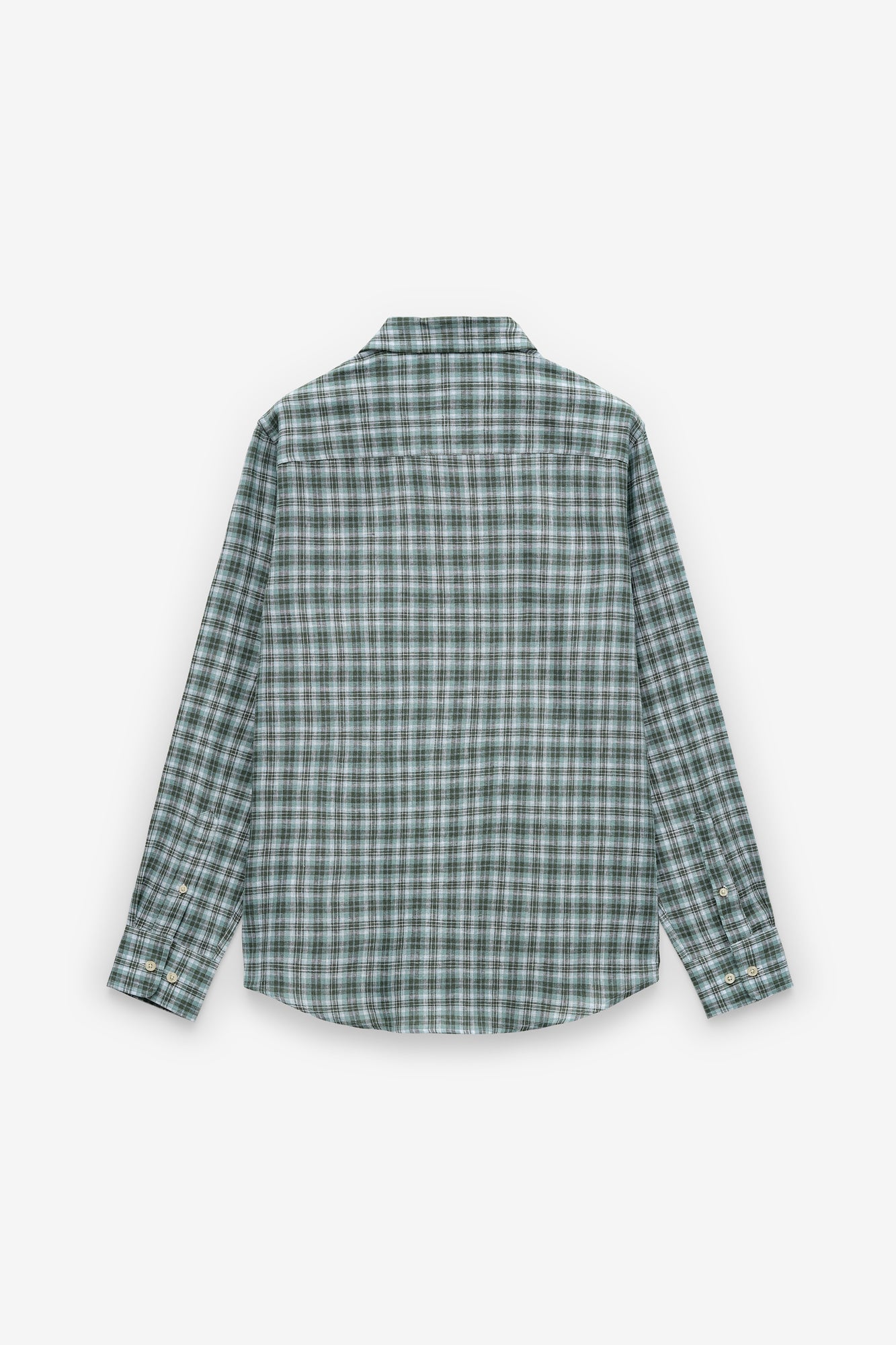 CAMISA EM ALGODÃO E LINHO AOS QUADRADOS