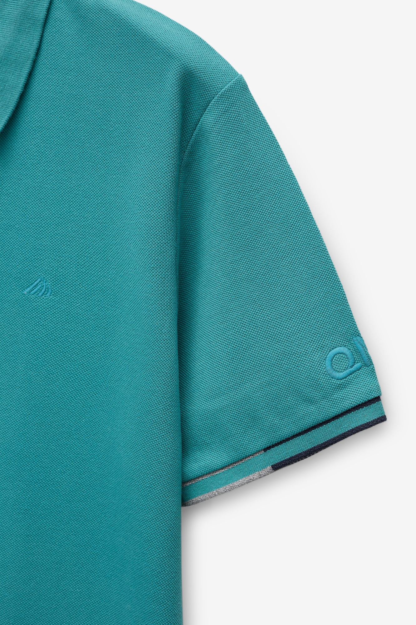 POLO  PIQUET COM PIPING 2 CORES