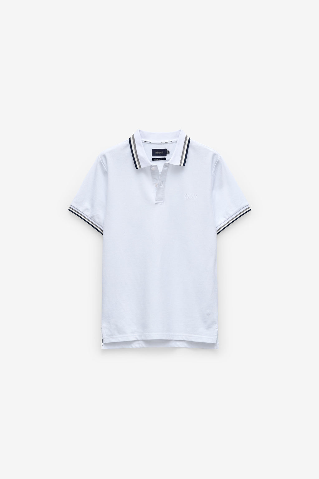 POLO PIQUÉ CON RAYA EN RIB Y QMR